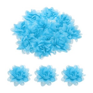 Unique Bargains Durable Versatile Chiffon  Artificial Flowers for Graduation Headbands 12 Pcs - 1 of 4