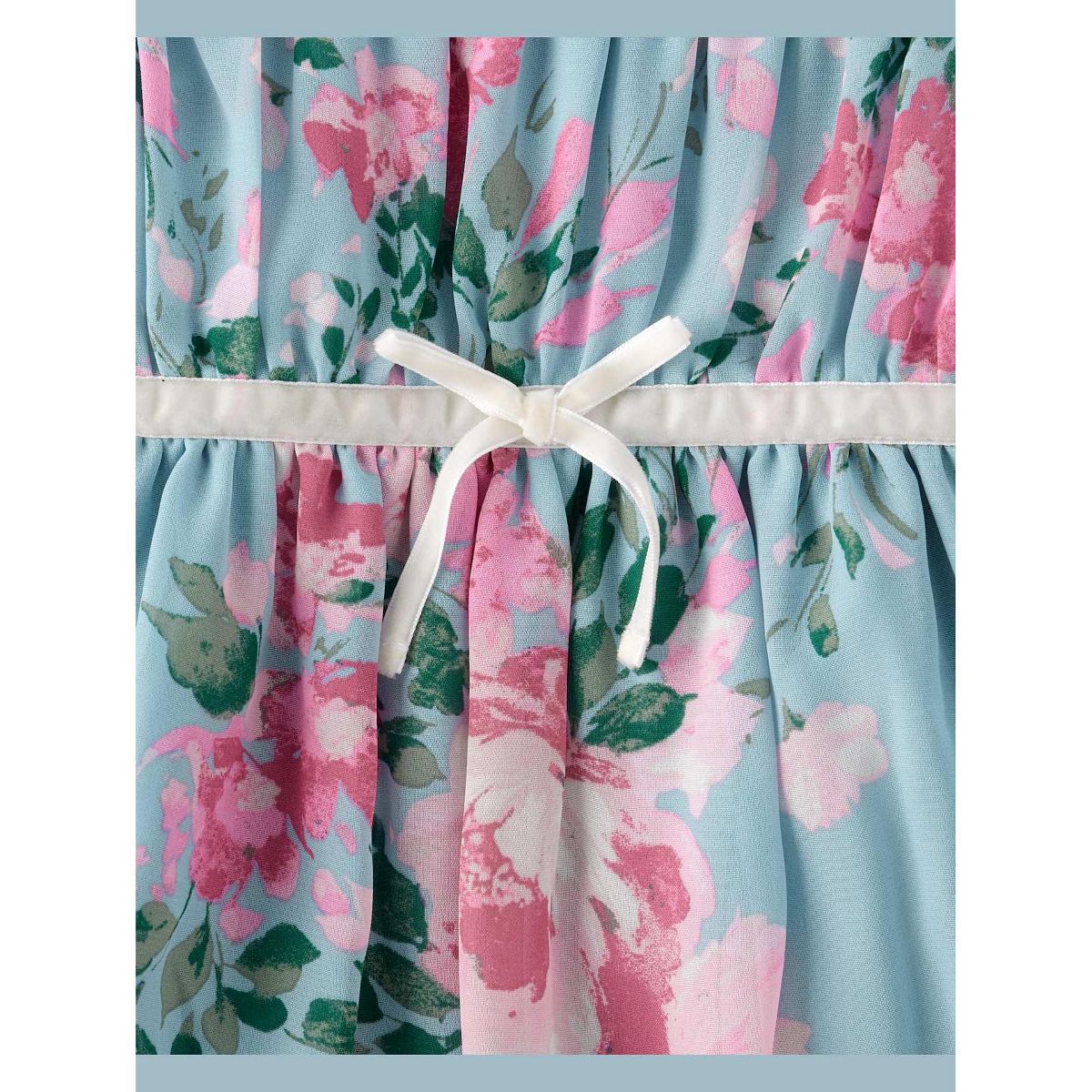 The Children's Place Girls Long Sleeve Floral Chiffon Babydoll Dress - thumbnail 3