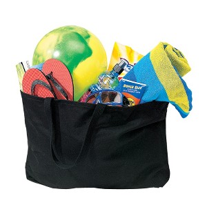 Idea Spacious Everyday Shopping Travel Bag Jumbo Tote Bag Durable Twill - Eco Friendly Set of 2 - 1 of 4