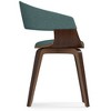 WyndenHall Calinda Bentwood Dining Chair Light Turquoise Blue Linen Fabric: Upholstered Linen, Beechwood Frame - 3 of 4