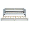NicBex Twin/Full Size Upholstery Daybed with Trundle for Bedroom,Living Room,Apartment,Blue - 4 of 4