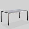 Cape Coral Rectangle Aluminum & Tempered Glass Dining Table: Water-Resistant, 6-Seater - Christopher Knight Home - image 4 of 4