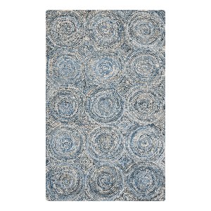 Blue Swirl Tufted Accent Rug 3