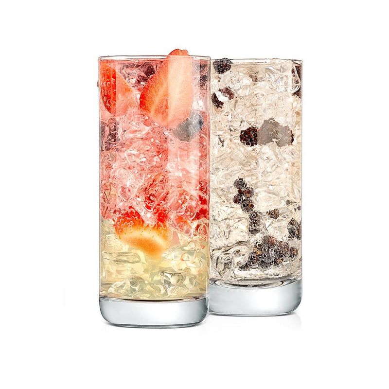 NutriChef 2 Pcs. of Highball Drinking Glass - Heavy Base and Tall Glass Tumbler for Water, Wine, Beer, Cocktails, Whiskey, Juice, Bars, Mixed Drinks, 2 of 7