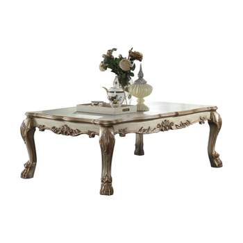 54" Dresden Coffee Table Gold Patina/Bone - Acme Furniture