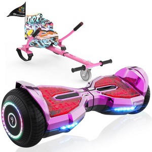 EVERCROSS Hoverboard: 6.5'' with Seat, Self-Balancing, APP, Red - 1 of 2