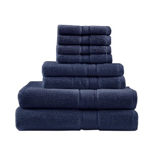 Gracie Mills Eulalia 800 GSM Cotton 8-Piece Antimicrobial Towel Set - 1 of 4