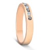Pompeii3 1/4ct Black & White Diamond Ring 14K Rose Gold Womens Wedding Stackable Band - 2 of 4