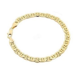 RMZ GOLD NYC 14k Gold Matt Finish mariner Link Bracelet 8 - 1 of 3