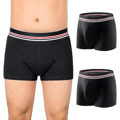 CARER Washable Mens Incontinence Underwear Reusable Leakproof Boxer Briefs with Mild Absorbency 2pk