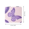 Unique Bargains Women Durable Square Shape Handheld Mirror for Travel Purple 1 Pc - 2 of 4