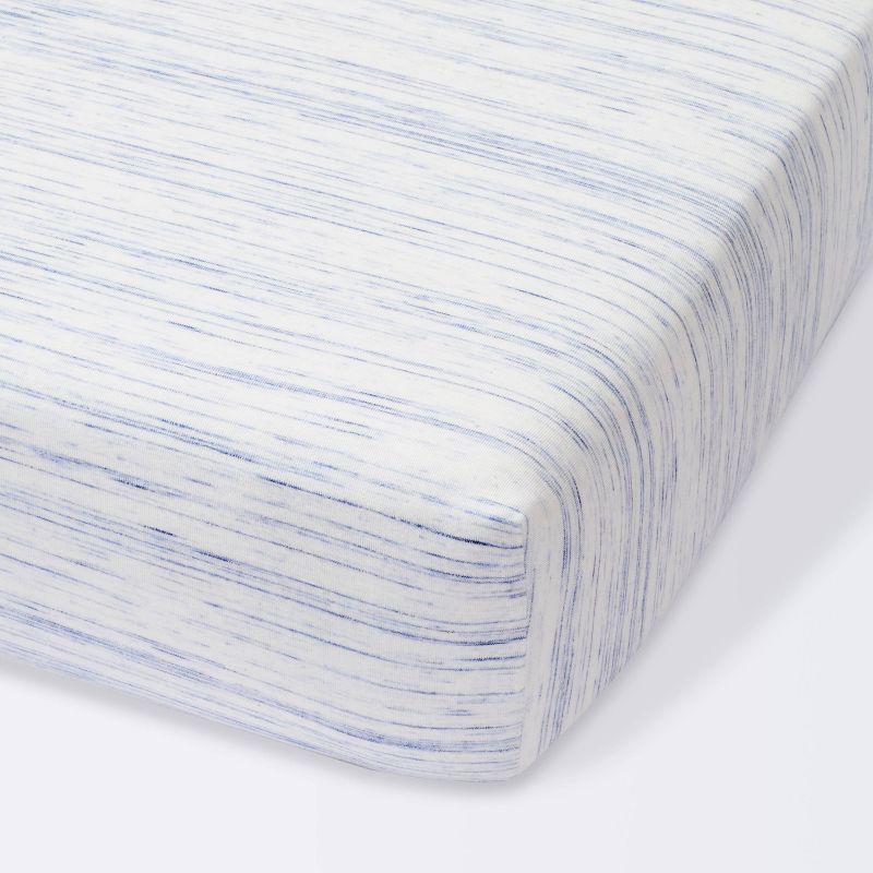Fitted Jersey Crib Sheet - Cloud Island&#8482; Blue, 1 of 7