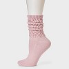 Women's Ultra Soft Ribbed Cushioned Slouch Crew Socks with Woven label - Auden™ 4-10 - 4 of 4