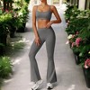 Anna-Kaci Active Women's High Waist Flare Yoga Pants with Side Slit Hem for Active and Casual Wear - 4 of 4