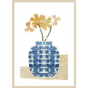 Amanti Art Colorful Decorative Pot I by Flora Kouta Wood Framed Wall Art Print - 1 of 4