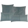 Home Mart Goods Queen Size 7 Piece Grey Waves Striped Soft Bedding Comforter Set - 4 of 4