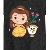 Girls' - Disney Princess - Kawaii Chibi Belle and Chip Fitted Short Sleeve Graphic T-Shirt - 2 of 4