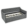 Lycvki Upholstered Tufted Sofa Bed with Twin Size Trundle, No Mattress - 4 of 4