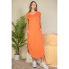 Slickblue Stylish V Neck Batwing Sleeve Long Dress with Hidden Pockets - Soft Stretch Material, 3 Color & Sizes - 3 of 4