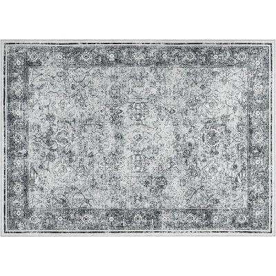 Area Rug Washable Rug Vintage Rug Traditional Mat Distressed Indoor Foldable Thin Rug Retro Accent Rug Non Slip Carpet Color