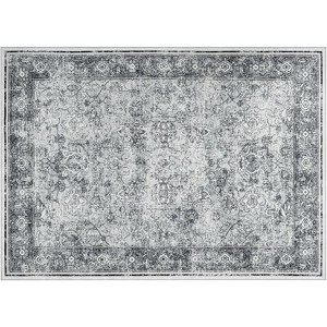 Area Rug Washable Rug Vintage Rug Traditional Mat Distressed Indoor Foldable Thin Rug Retro Accent Rug Non Slip Carpet Color - 1 of 4