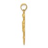Black Bow Jewelry 14k Yellow Gold Satin & Diamond Cut Hockey Player Pendant, 17mm - 2 of 4