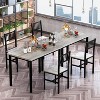 Hooseng 3-Piece Dining Room Table and Chairs Set for 2, Kitchen Table Set with 2 Chairs & MDF Broad Table for Small Space, Apartment - 4 of 4
