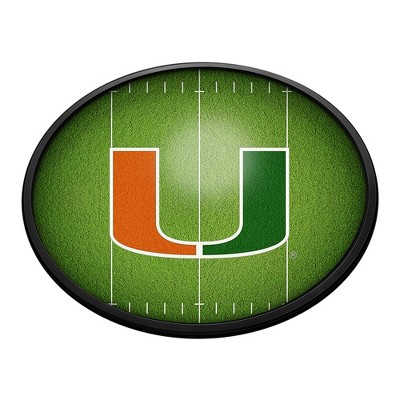 College Football On the 50 Design Oval Slimline Lighted Wall Sign