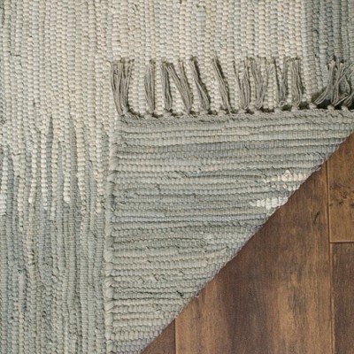Coastal Breeze Gray 8' x 10' Hand-Woven Cotton & Wool Rug