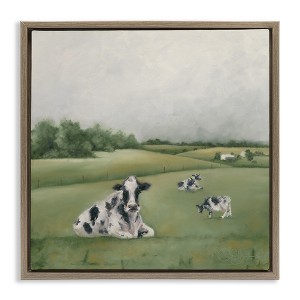 Stupell Industries Dairy Cows Grazing in Green Field, 25" x 25" - 1 of 4