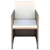 vidaXL Patio Chairs 2 pcs with Cushions and Pillows Poly Rattan Beige - 3 of 4