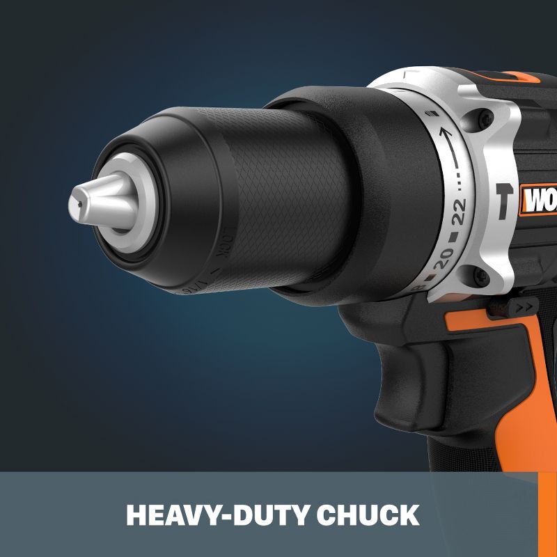 Worx WX352L.9 20V Power Share 1/2"  Cordless Hammer Drill (Tool Only), 6 of 13