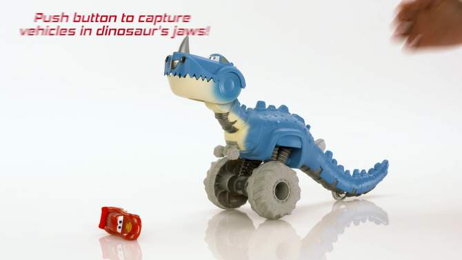 Disney Pixar Cars On the Road Roll-and-Chomp Dino Vehicle, 2 of 8, play video