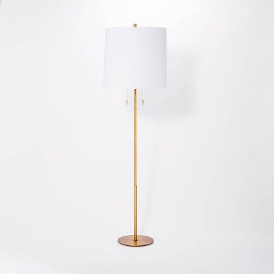 Tapered Shade Metal Floor Lamp (Includes LED Light Bulb) Brass - Threshold™ designed with Studio McGee