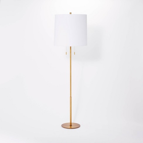 Tapered Shade Metal Floor Lamp, Threshold Floor Lamp With Shelves Walnut