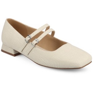 Journee Women's Gredah Medium and Wide Width Mary Jane Dress Flats - 1 of 4