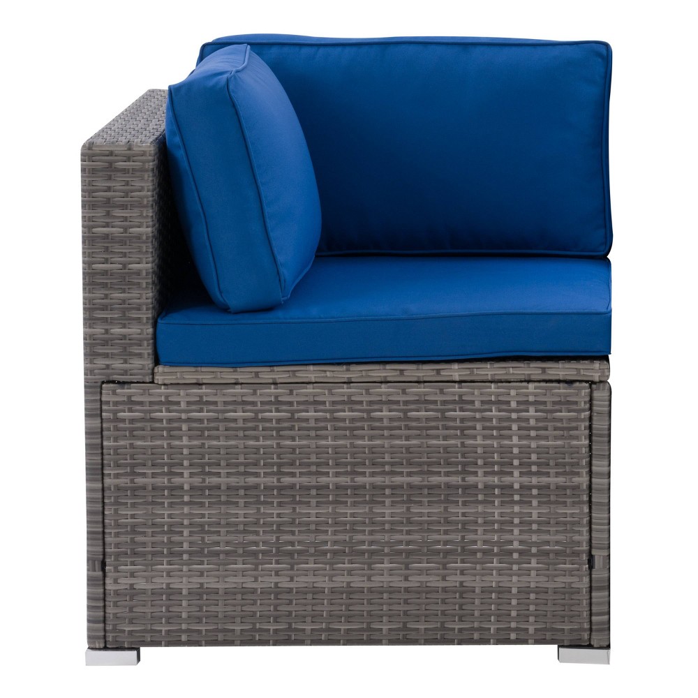 Photos - Garden Furniture CorLiving Parksville Patio Sectional Corner Chair - Gray  
