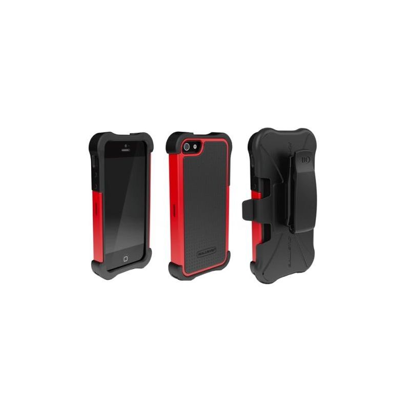 Ballistic Shell Gel MAXX Case for Apple iPhone 5/5S - Black/Red, 2 of 4