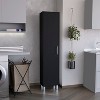 Vynxaria Laska Storage Cabinet with Single Door and Broom Hangers - 2 of 4