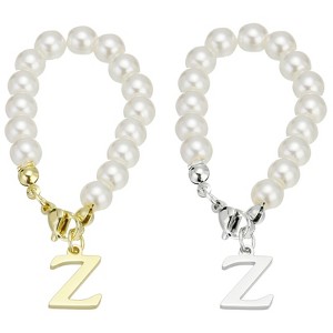 Unique Bargains Identification Handle Letter Charm Accessories Gold & Silver Tone 2 Pcs - 1 of 4