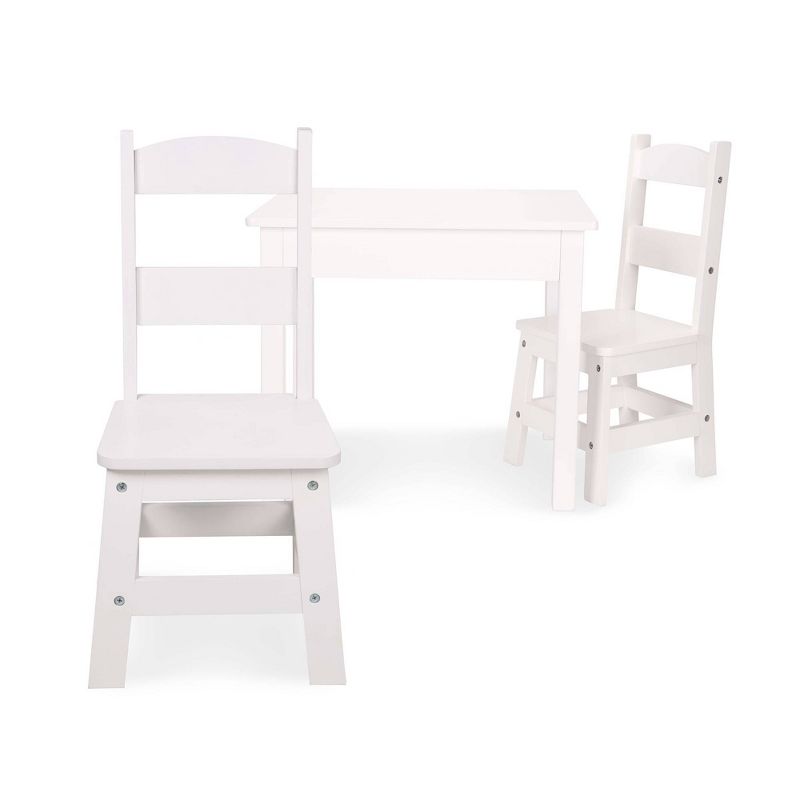 Melissa &#38; Doug Wooden Table and Chairs Set - White, 5 of 14