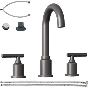 Coucheta 8" Widespread Bathroom Faucets - Modern 3-Hole Design with Pop-Up Drain & 360° Swivel Spout, Available in Multiple Finishes - 1 of 4
