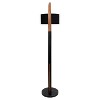 77" Noah Floor Lamp Walnut/Black - LumiSource: Midcentury Modern, Arched, Standing Lamp with Linen Shade - image 4 of 4