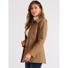 INSPIRE CHIC Women's Work Office Winter Overcoat Single Breasted Point Collar Pea Coat - 3 of 4