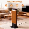 FONTOI 23" Oscillating Ceramic Tower Indoor Space Heater for Home with Thermostat ECO Mode, 12H Timer Safety Protection Winter, Black, 8.5"*6.7"*24.2" - 2 of 4