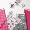 Bacati - Owls in the Woods Pink Fuschia Gray 3 pc Baby Girls Crib Bedding Set - 2 of 4