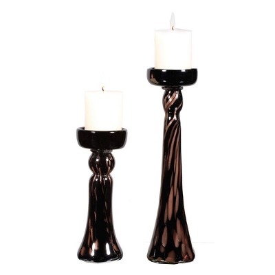 Ok Lighting Glass Candleholder Set