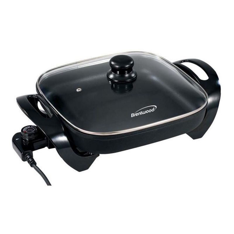 Brentwood 12 in. Electric Skillet with Glass Lid, 3 of 7