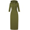 BLUEMING Womens 3/4 Long Sleeve Maxi Hoodie Dress Casual Pocket Slim Pullover Sweater Dress Travel Outfits - 4 of 4