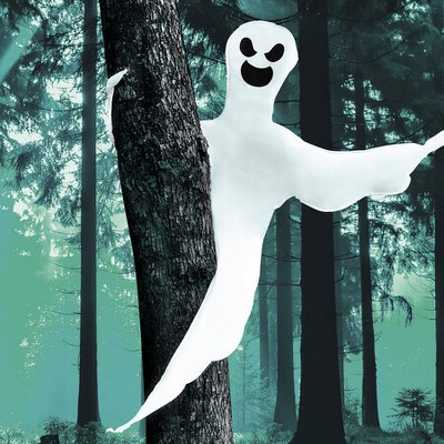 Joyfy 53” Halloween  Bendable Tree Wrap Ghost,Hanging Decorations for Front Yard Patio,Outdoor Decorations for Lawn, Tree Decor, Party Supplies